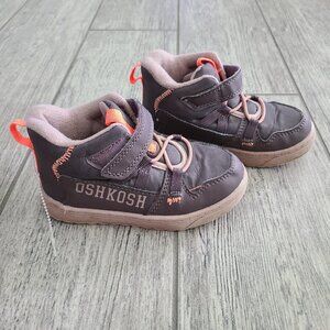 OshKosh B'Gosh toddler ankle high taupe colored sneakers size 8